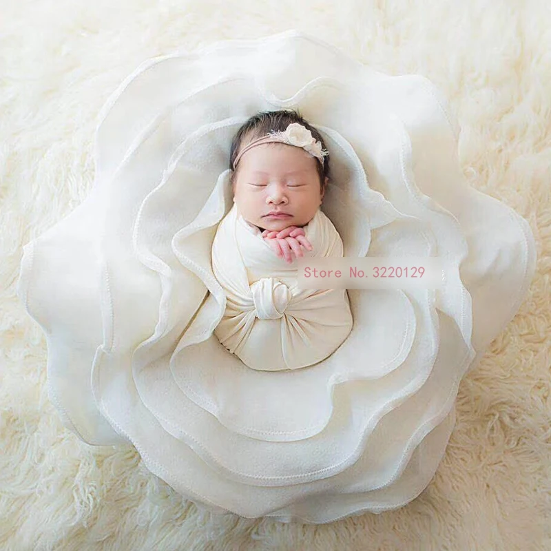 Baby Bedding  Flower Bath Posing Newborn Photography Props Baskets Background Baby Photoshoot Accessories Photo Shoot Backdrop