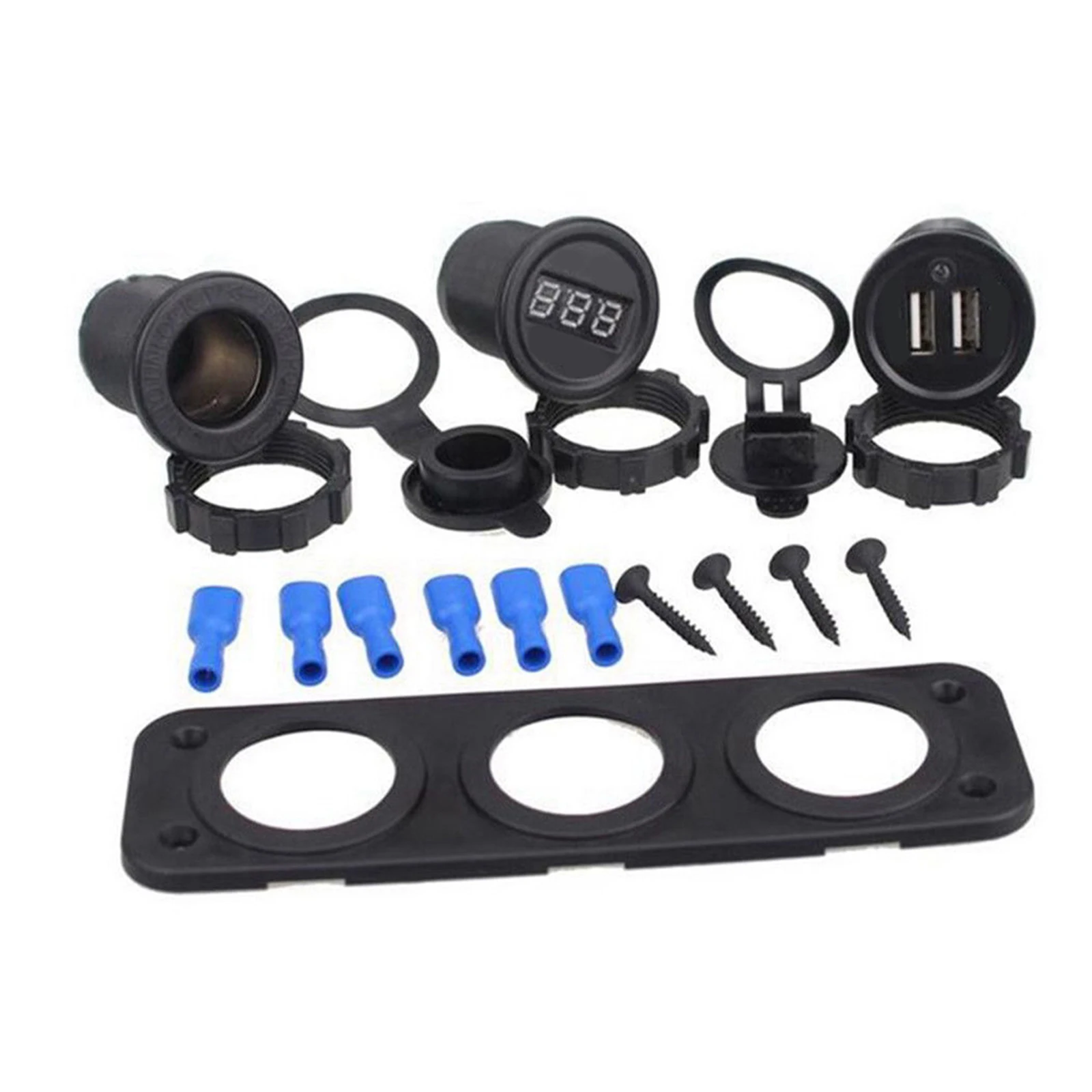 Универсальный разветвитель прикуривателя с двумя USB портами 12 24 В|Зажигалка| |