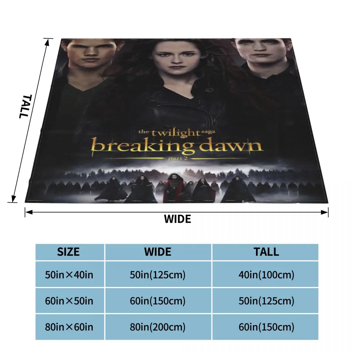 Одеяло из фильма Сумерки рассвета Сага зимнее теплое покрывало плюшевое ультра