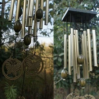 b0kb 1 x large wind chimes bells copper tubes outdoor yard garden home decor ornament