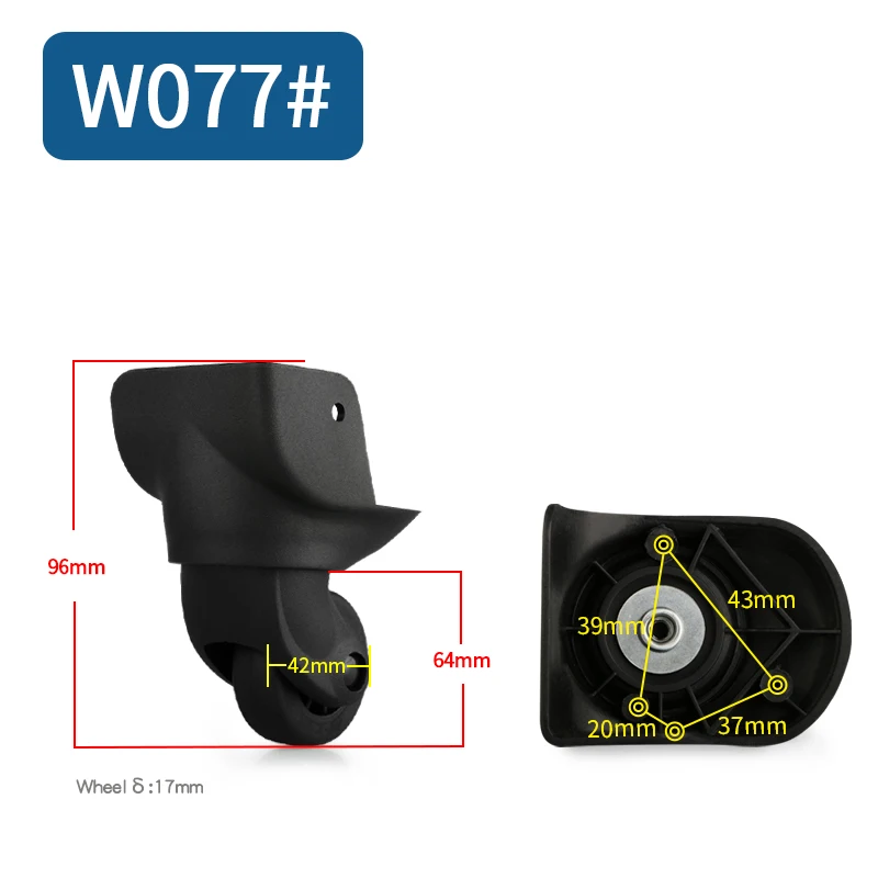 Luggage reel, travel trolley case, universal caster, aircraft wheel replacement parts 22 inch 24 inch
