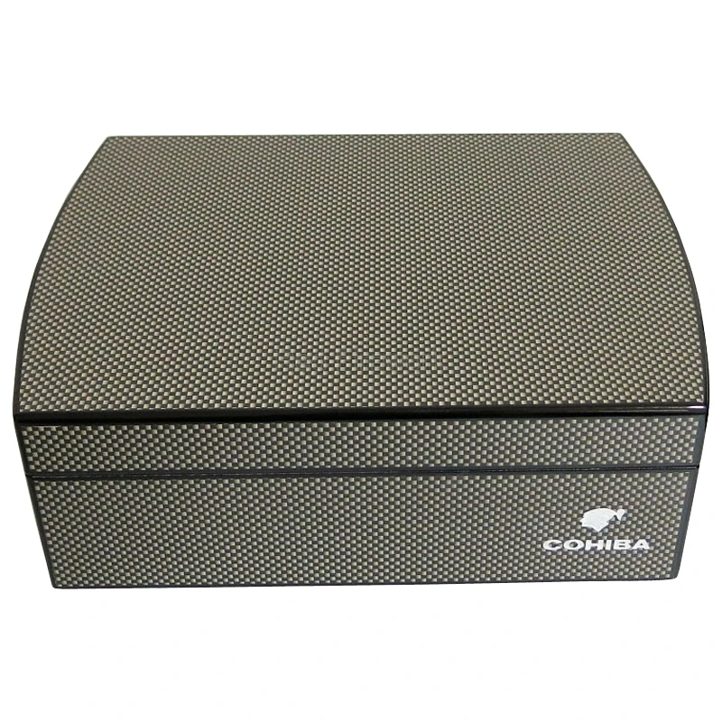 COHIBA чехол для сигар Humidor для путешествий из кедрового дерева коробка для сигар с увлажнителем и гигрометром углеродное волокно для лица Humidors сигары