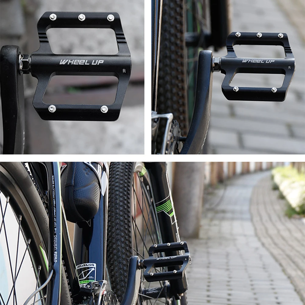 

WHeel up bicycle aluminum alloy pedal mountain bike sealed bearing bicycle pedal mountain bike non-slip pedal accessory parts