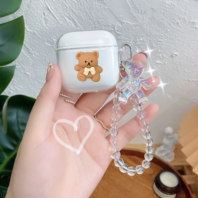 

Чехол с милым медведем для realme Buds Air 2 Neo/чехол с рисунком из прозрачного силикона для Buds Air 2 /Air PRO