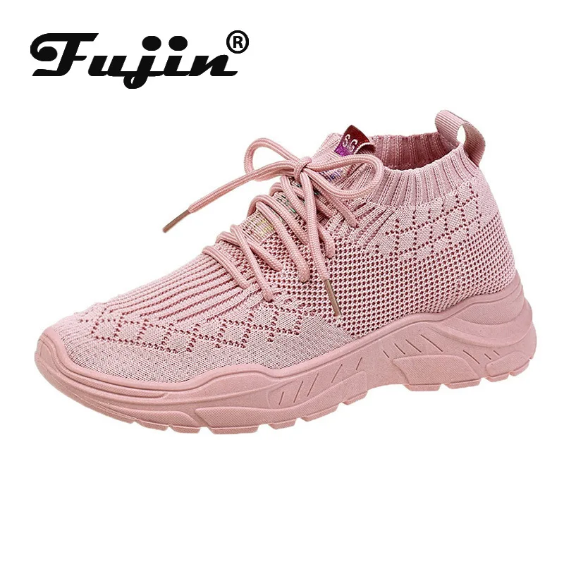 Fujin/Женская обувь Кружевные кроссовки на плоской подошве Женские новые дышащие