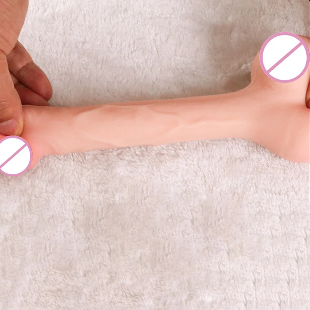 Мужской Массажер для геев мастурбации мягкий силиконовый пенис с рукавом