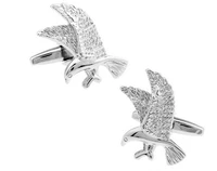 vivid 3d flying eagle cufflinks silver color copper made cuff links shirt cuff buttons men fashion jewelry accessory gift 10pair