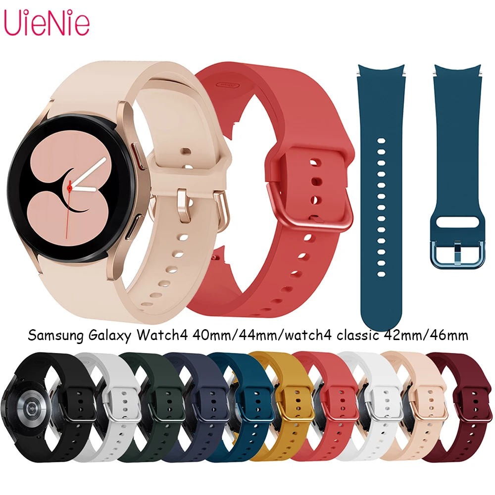 

Silicone Strap For Galaxy Watch 4 44mm 40mm Replacement Wristbands For Samsung Galaxy Watch4 classic 46mm 42mm Curved end Band