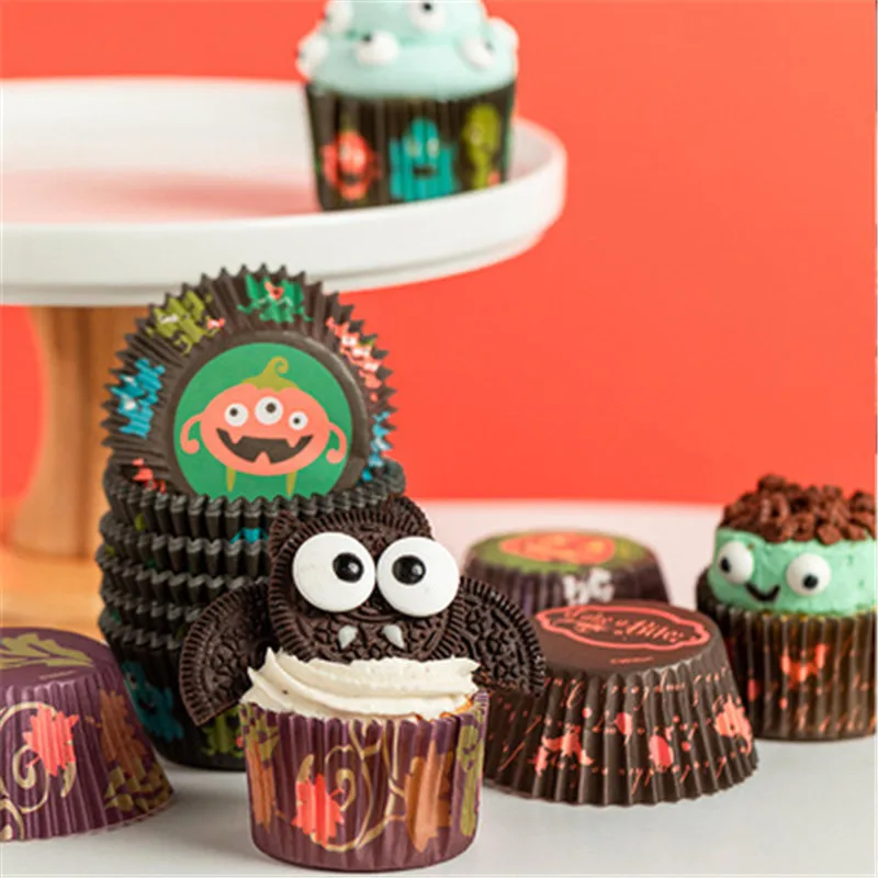 50 шт. Бумажные Формочки для капкейков на Хэллоуин | Дом и сад