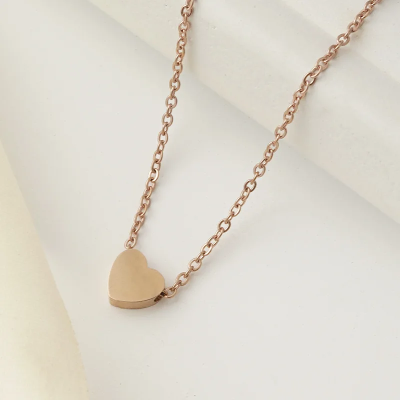 Ожерелье-цепочка из нержавеющей стали в форме сердца для женщин и мужчин 3*8 мм