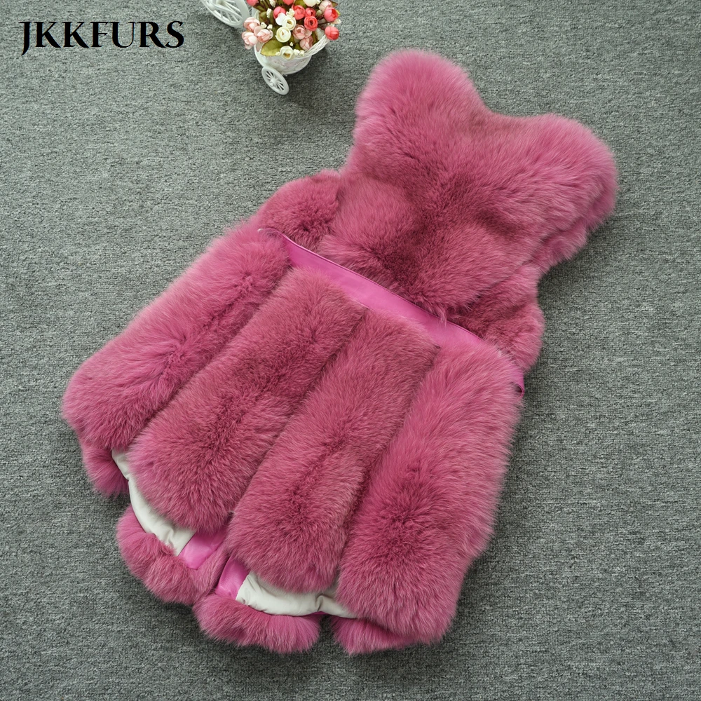 

2021 New Women's Real Fox Fur Gilet With Belt Fashion Luxury Style Winter Thick Warm Fur Vest Natural Fur Waistcoat S7496