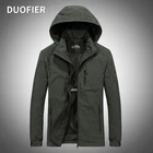 Ветровка мужская водонепроницаемая, куртка со съемным капюшоном в стиле милитари, повседневная одежда, осень