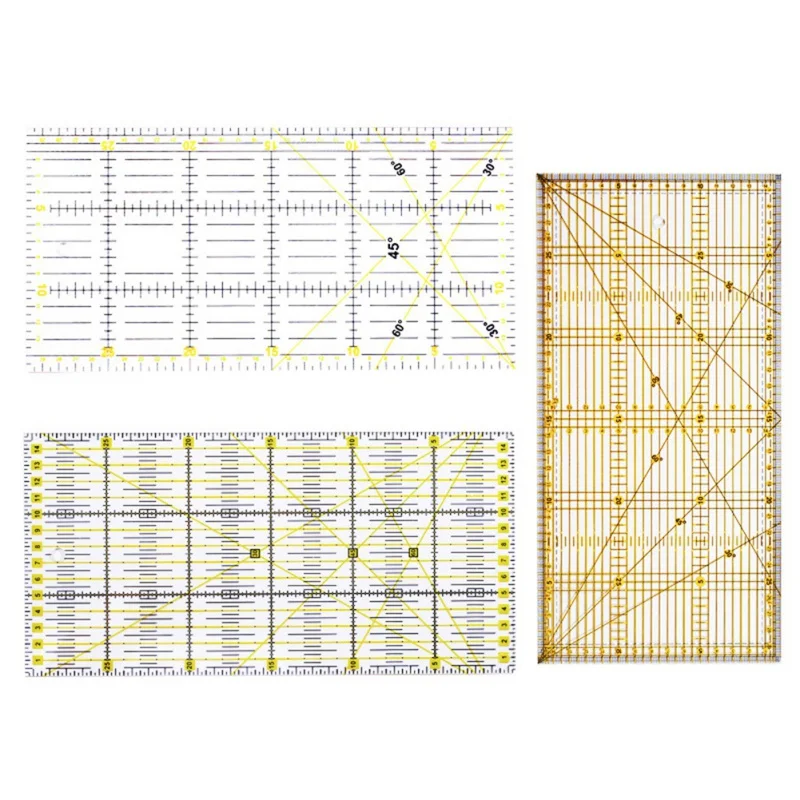 

Multifunctional Patchwork Cutting Ruler 15X30CM DIY Sewing Patchwork Tool Acrylic Sewing Ruler Two-color Ruler Clothing Rulers..