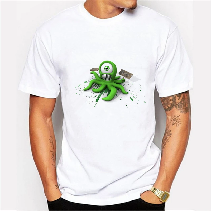 

Funny Brand Design Print Horse T shirts Men New Fashion Summer Short Sleeve Tshirt Boy White T-Shirt Harajuku