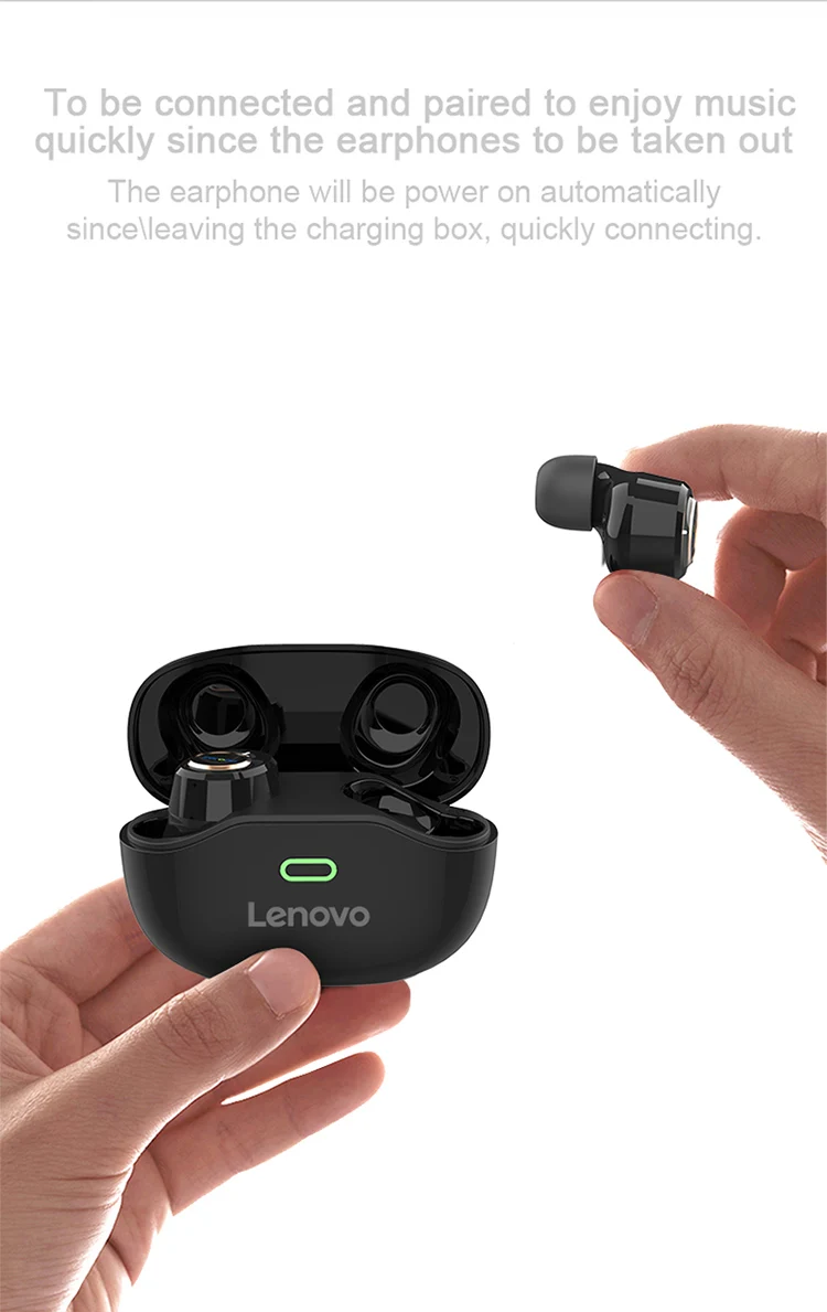 Bluetooth наушники Lenovo X18 с зарядным футляром 4 9 г|Наушники и гарнитуры| |