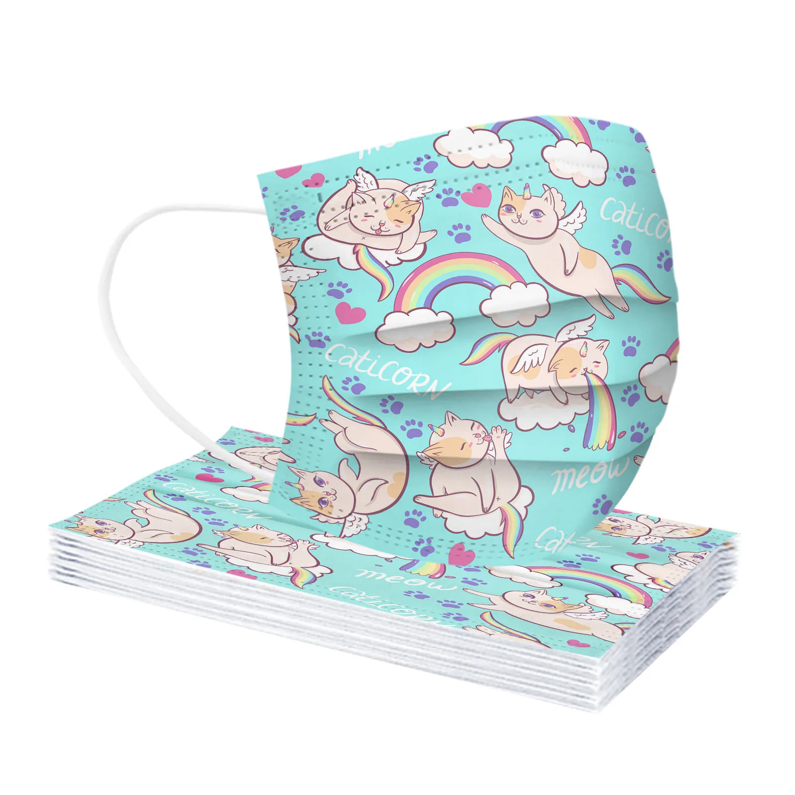 10 шт. одноразовые маски для косплея и Хэллоуина с трехслойными