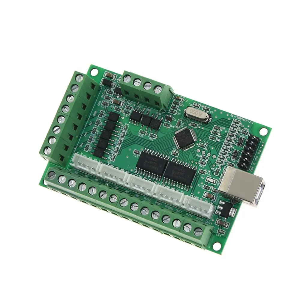 

5-Axis USB MACH3 CNC Breakout Board 100KHz Driver Motion Engraving machines Controller Module AM9587 V2.1