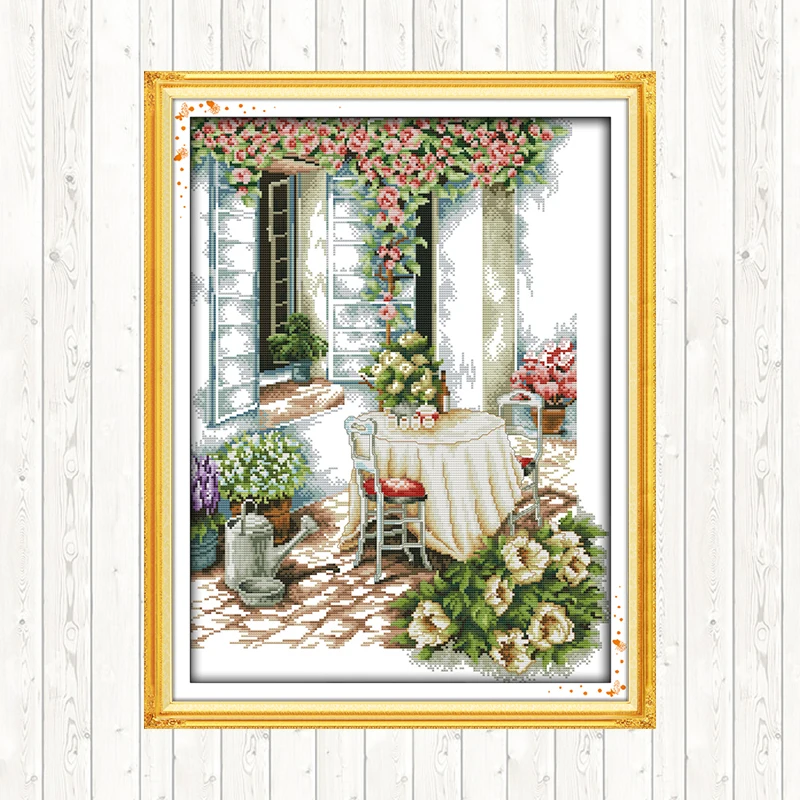 Летняя послеобеденная живопись Китайские узоры для вышивки крестиком 11CT 14CT