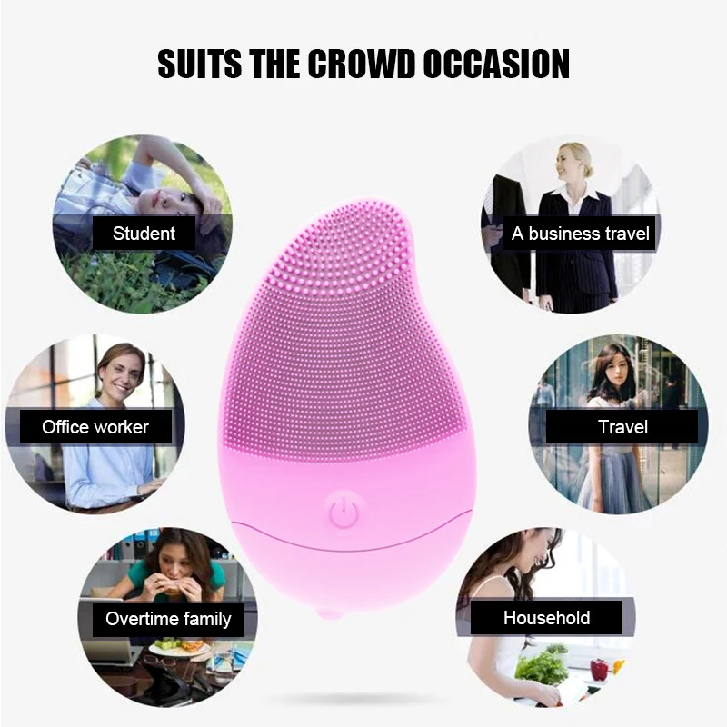 

Soft Silicone Clean Facial Cleansing Brush Face Washing Device for Skin Pore Cleaning NN