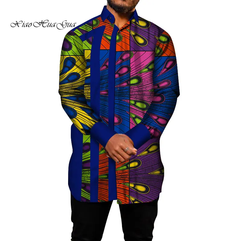 Рубашка с Африканским принтом повседневные рубашки для вечевечерние офиса