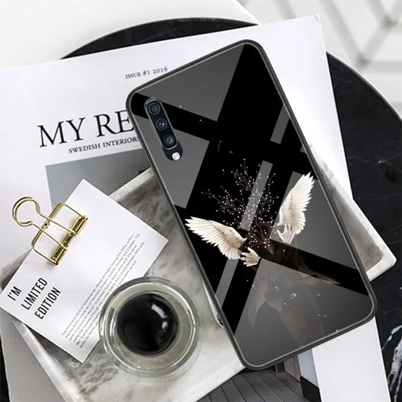 

Angel Wings Phone Case Tempered Glass For XiaoMi 8SE 6 8lite MIX2S Note 3 Redmi Note 7 5 4 Redmi 6A 5Plus 4X