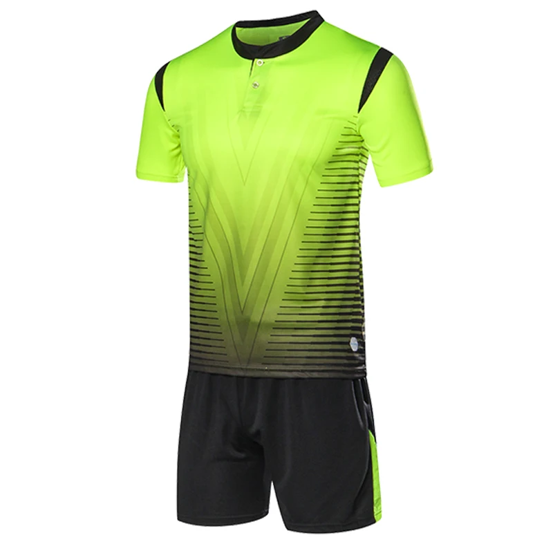 Мужские желтые футболки с коротким рукавом комплект красной футбольной формы