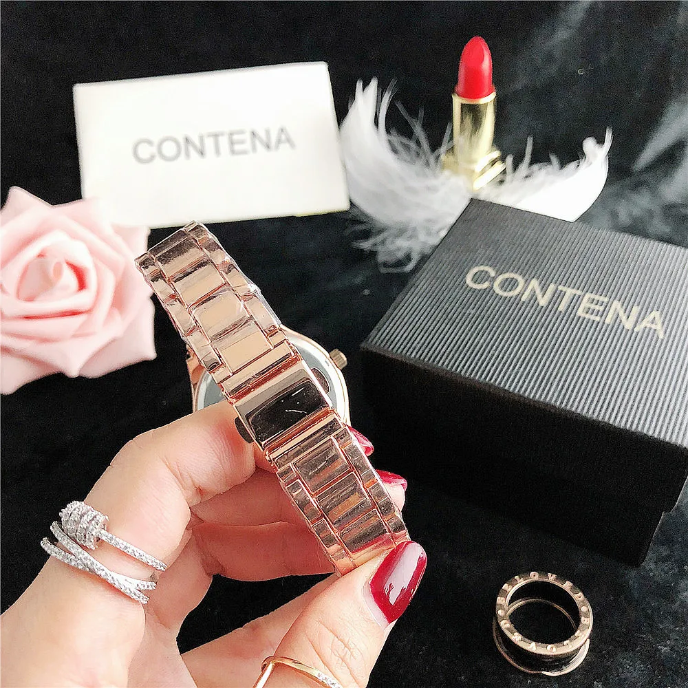 

4032-4038 Women Fashion Luxury Brand Design Watches Female Stainless Steel Wristwatches Dropshipping