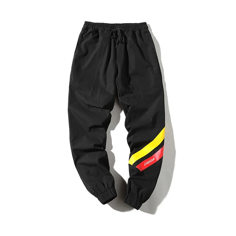 Black 9022 Harajuku/Одежда для пребывания на открытом воздухе штаны, новые модные штаны уличная шить Цвет Джоггеры в стиле «хип-хоп», длинные штаны Для мужчин с эластичной резинкой на талии, брюки-карго - Цвет: Black 9022
