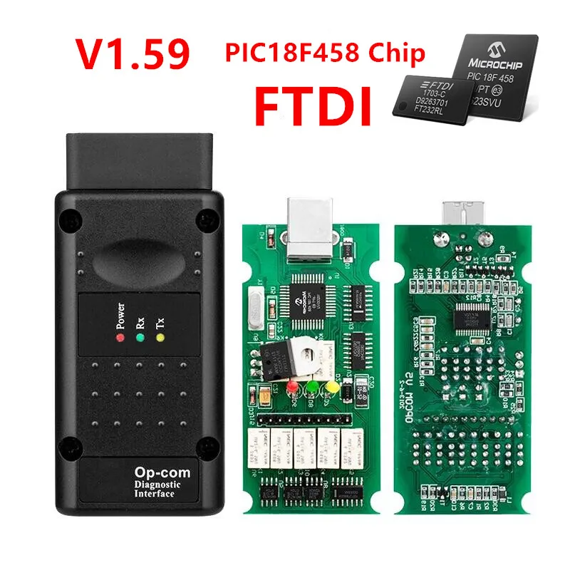 OPCOM V1.99 V1.78 V1.70 V1.45 автотовары сканер для диагностики авто OBD2 CAN-BUS считыватель кода для Опель OP COM OP-COM OBD2 диагностического сканера PIC18F458 чип ftdi - Цвет: opcom v1.59