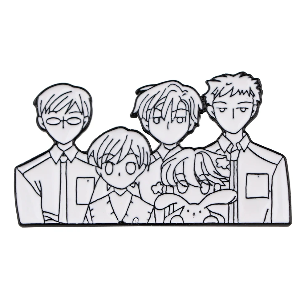 J3363 Ouran старшеклассные Клубные значки для ведущих аниме аксессуары ювелирные