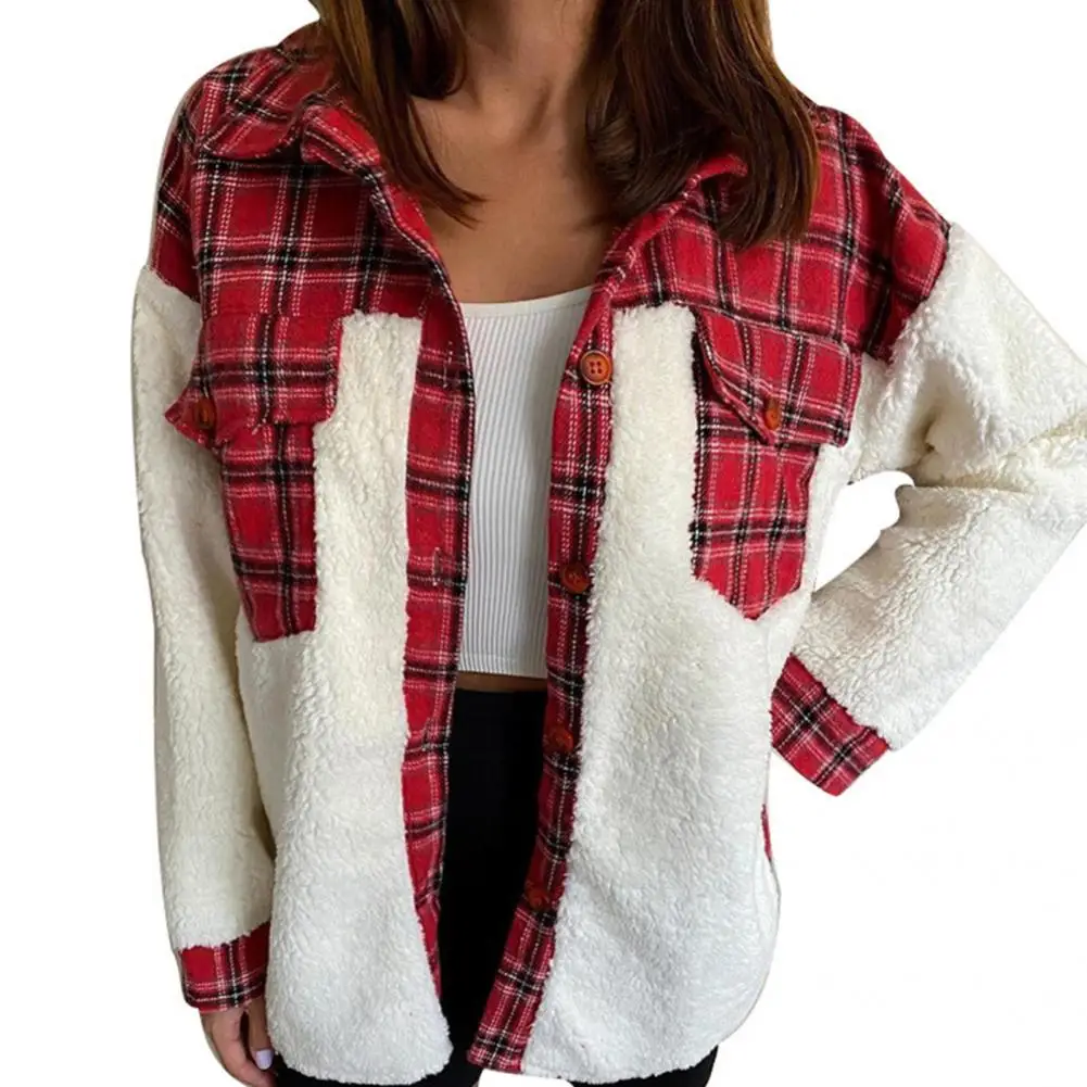 

Popular Coat Regular Sleeve Autumn Winter Women Coat Thick Turndown Collar Coat