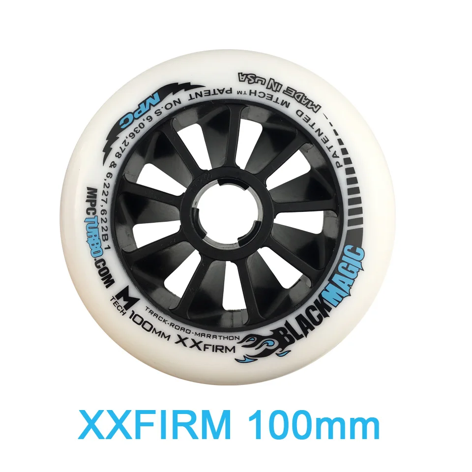 XXFirm 100mm 8 шт. MPC черные Волшебные колеса SRC XXFirm XFirm 110/100/90 мм марафонские гоночные шины для роликовых скоростных коньков дорожные катания A094 - Цвет: XXFirm 100mm