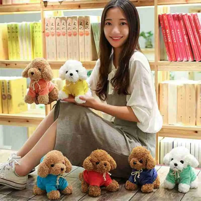 

Lovely Plush Dog Simulation Dog Toys With Random Clothes Children Super Stuffed Toys Soft Gifts For Kids Dolls Z9D9
