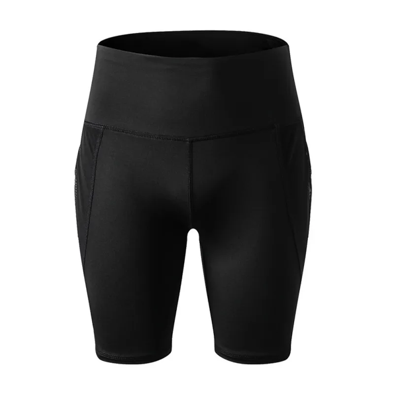 Women's High Waist Shorts Sports Tight Stretch Quick Dry Fitness Mesh Pocket Summer Outdoor Sweatpants | Женская одежда
