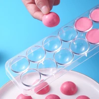 14 holes half ball 3d polycarbonate chocolate molds candy tools baking tray t5f3 molds bars bakery plastic chocolate pastry e1d4