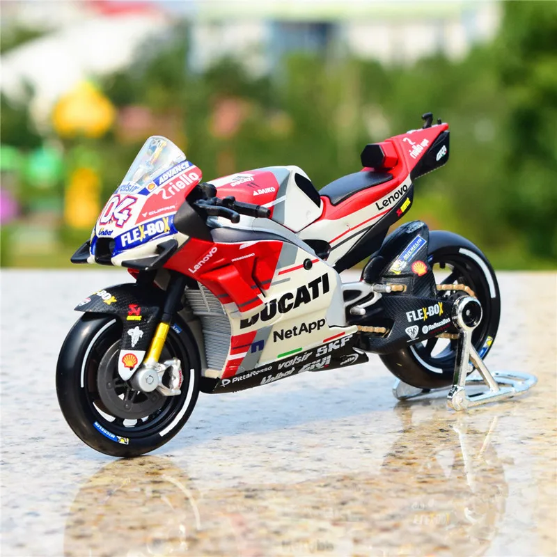 Maisto modelo de motocicleta desmosedici rr 1:18, corrida de fábrica, equipe 04 # diecast de brinquedo