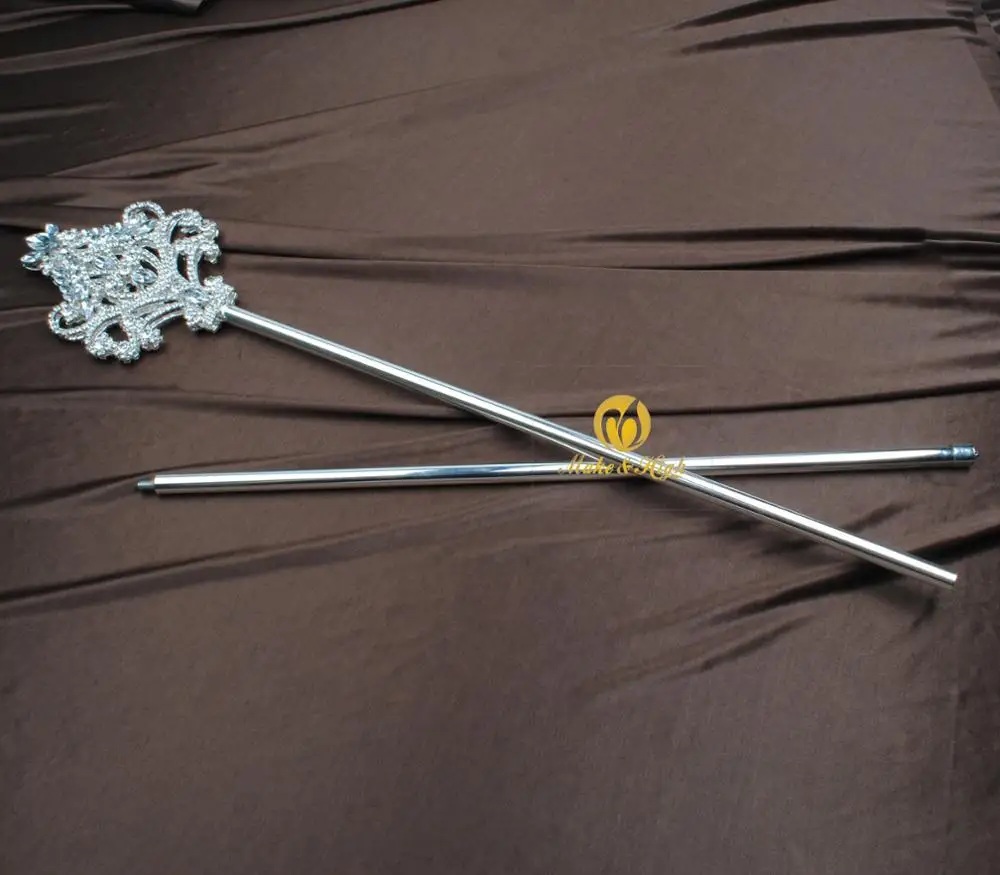 Ручная работа Королева Король скипетр палочка Кристалл Цветочная Длинная