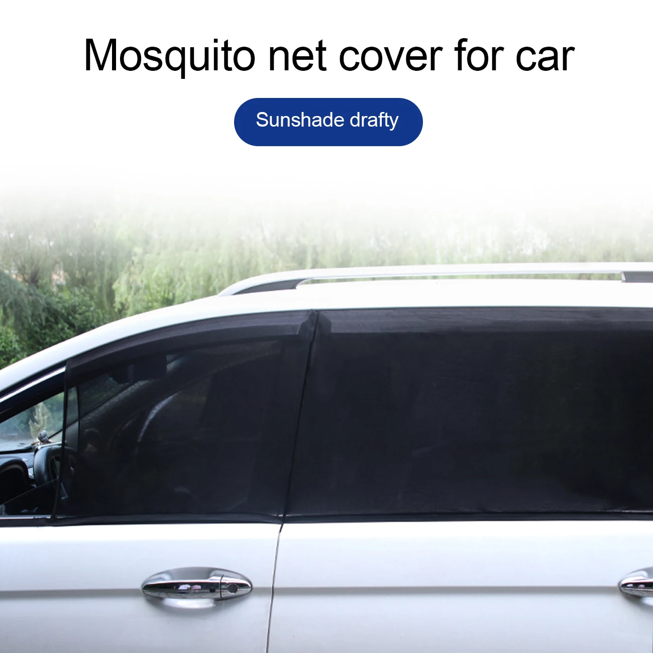 

1 Pair Car Window Sunshade Breathable Mesh Car Front Rear Side Window Mosquito Mesh for Baby Family