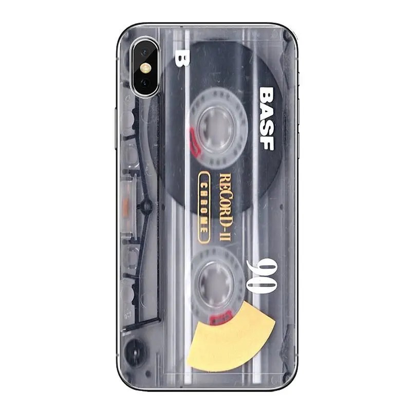 Housing Retro Side Old Style Tape Cassette For Samsung Galaxy S2 S3 S4 S5 MINI S6 S7 edge S8 S9 Plus Note 2 3 4 5 8 Coque Fundas |