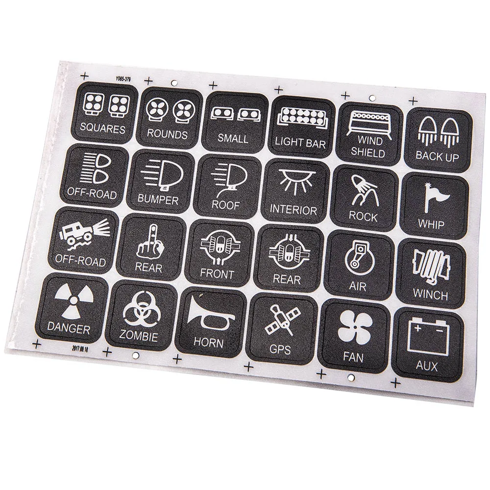 

12V 6 Gang Switch Panel LED Light Bar Waterproof For Relay Control Box 960W