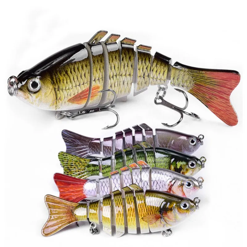 

1PCS Fishing Baits Trolling Swim Minnow Wobbler Multi-section Hard Bait100mm15g Artificial Crankbait JerkBait Fishing tackleLure
