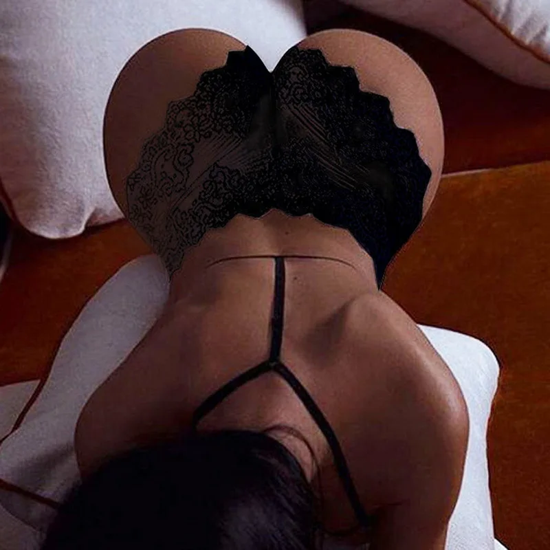 Сексуальное женское кружевное белье в цветочек трусики-стринги с высокой талией