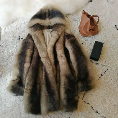 MESHARE New Style High-end Fashion Women Faux Fur Coat S105