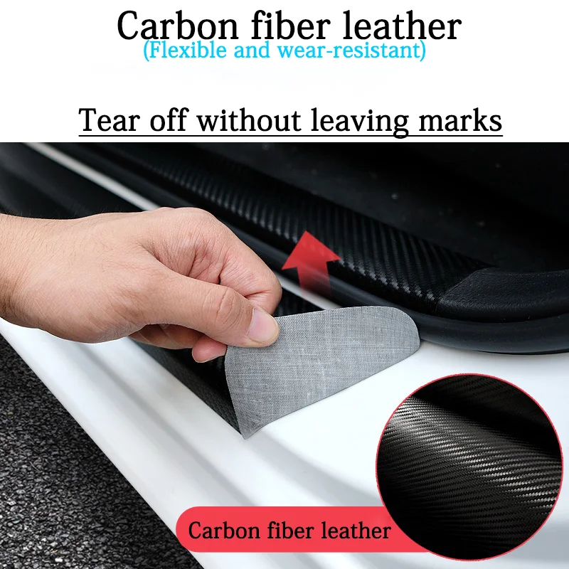 3D Carbon Fiber Car Sticker DIY Paste Protector Strip Door Sill for hyundai creta ix25 tucson stereo santa knoa solaris ix35 | Автомобили