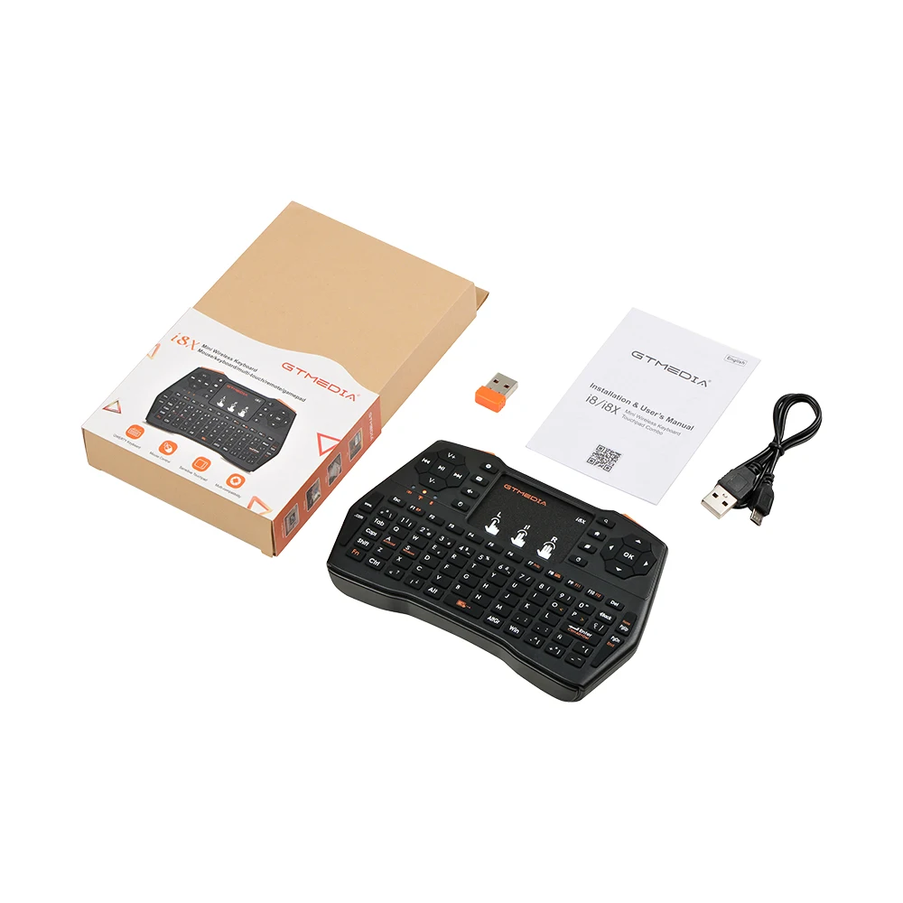 Беспроводная мышь 2 4 Ghz Air Mouse i8X Mini Keyboard Ingles Espanol Teclado inalambrico para TV Box con Android /
