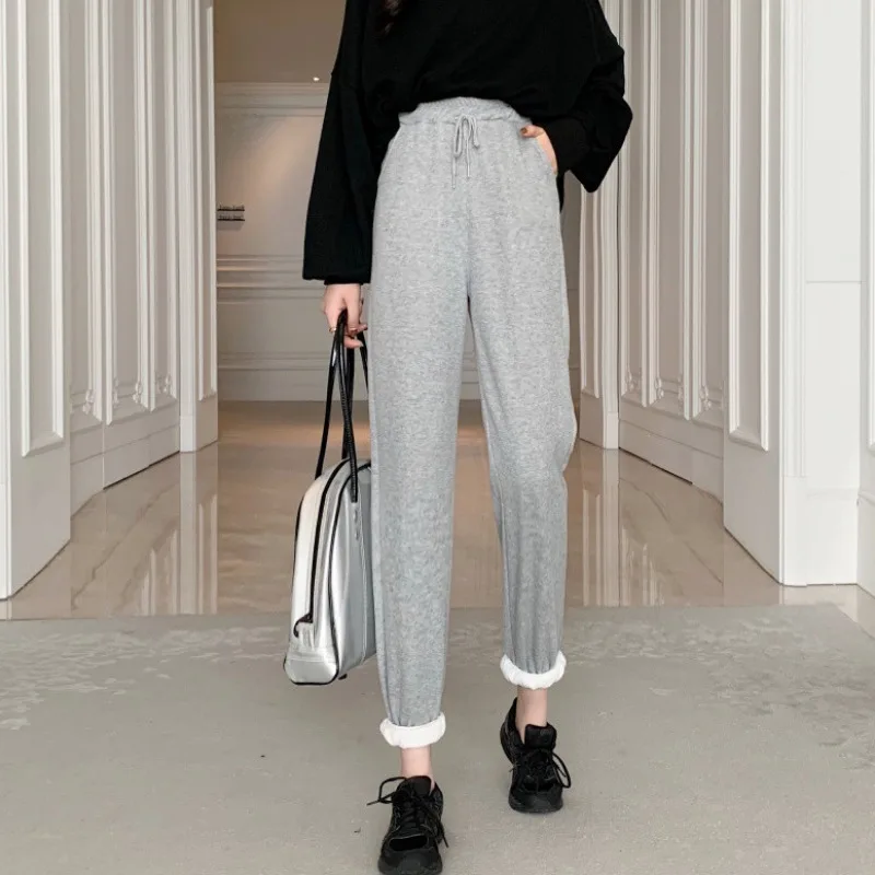 

Одна семья, qiu dong han edition, Тонкие штаны для отдыха с высокой талией