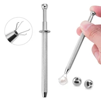 4 claws gem bead holder pick up tool diamond prong tweezers catcher grabbers with high precision piercing making jewelry tools