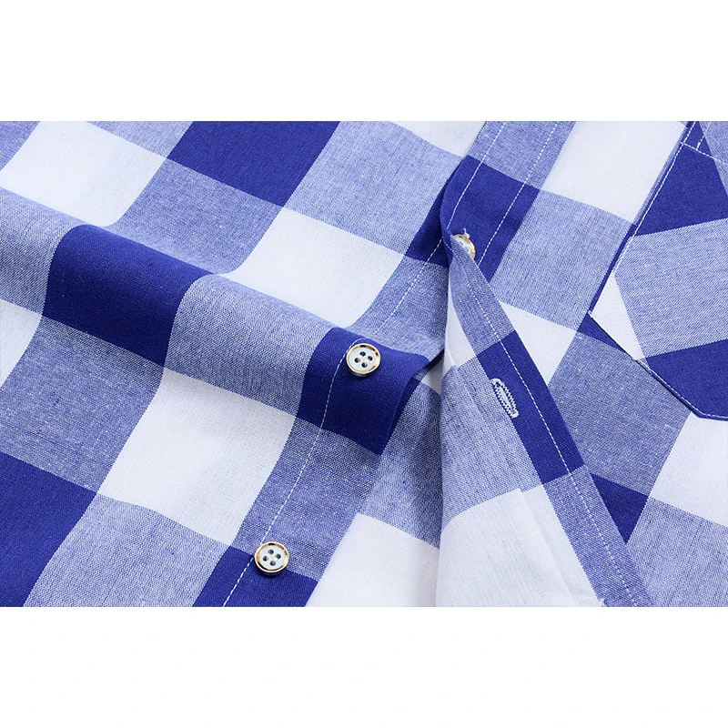 Aoliwen brand 2020 Summer Fashion Men's Print Plaid Shirt Men's Short Sleeve Lapel Shirt Brand Casual Shirt Men's Classic Shirt