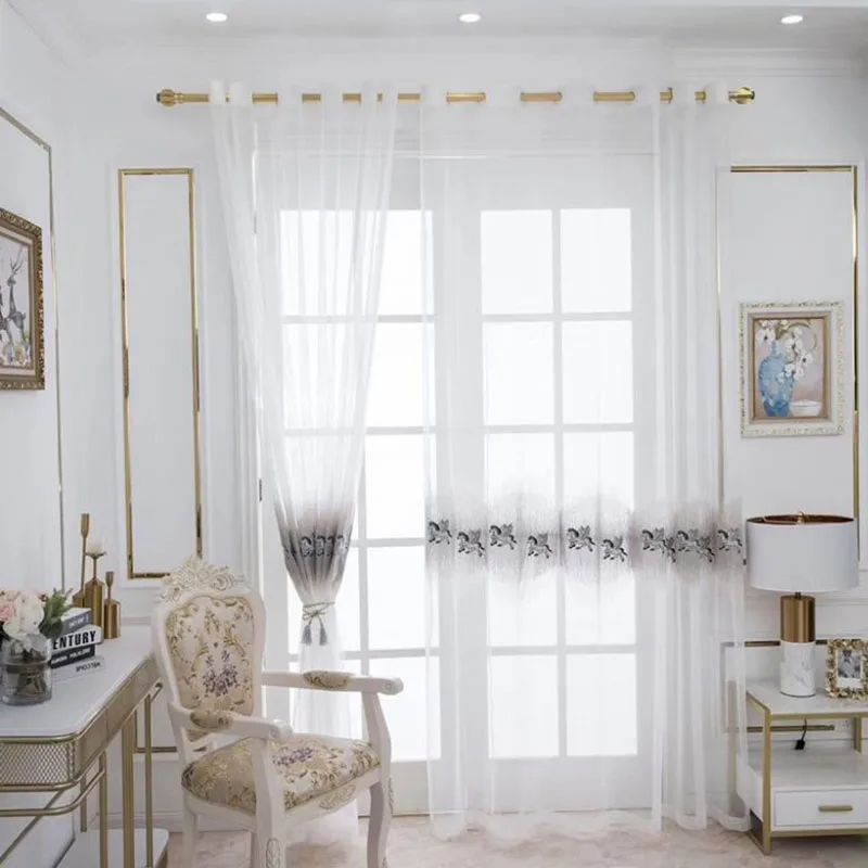 Шторы с вышивкой в виде милой лошади для детской комнаты Детская нежная школьная