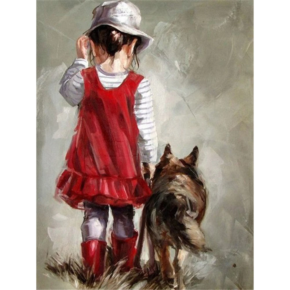 Flower Girl DIY Embroidery Cross Stitch 11CT Kits Needlework Craft Set Printed Canvas Cotton Thread Home Decoration On Design | Дом и сад
